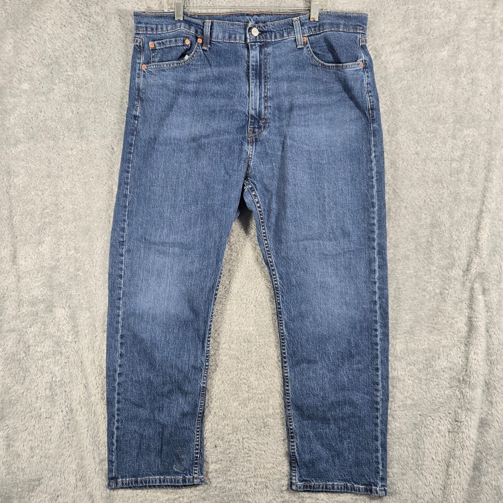 Levis 505 Regular Fit Jeans Mens 40x30 Medium Wash Blue Denim Straight Leg
